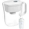 6 Cup Denali Water Filter Pitcher with 1 Brita Standard Filter, Bright White