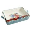 Rectangular Ceramic Bakeware Set, Multiple Patterns, 2-Piece