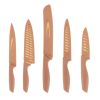 Just Feed Me by Jessie James Decker 5-Piece Knife Set, Terracotta Rose and Gold