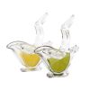 2pcs Acrylic crystal lemon squeezer; kitchen tools; manual citrus squeezer