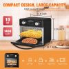 Geek Chef Air Fryer 10QT, Countertop Toaster Oven, 4 Slice Toaster Air Fryer Oven Warm, Broil, Toast, Bake, Air Fry, Oil-Free, Black Stainless Steel,