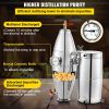 VEVOR 20L 5.3Gal Water Alcohol Distiller 304 Stainless Steel Alcohol Still Wine Making Boiler Home Kit with Thermometer for Whiskey Brandy Essential,