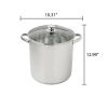 Stainless Steel 12-Quart Stock Pot with Glass Lid