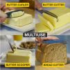 3 In 1 Stainless Steel Butter Spreader Knife Butter Curler Spreader Butter Knife Multifunction 3 In 1 Stainless Steel Butter Cutter Knife Cream Knife