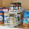 2-Tier Pull-Out Spice Organizer, White