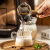 1pc Double Spout Measuring Cup With Wooden Handle; Household Glass Measuring Cup; Kitchen Supplies