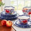 Heritage Floral 12-Piece Stoneware Dinnerware Set