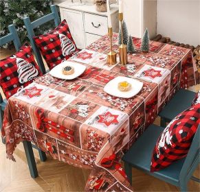 Christmas Decoration Layout Creative Printed Tablecloth Christmas Tabletop Decoration Supplies (style: F)