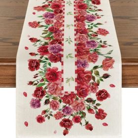 Table Runners Decor Valentine's Day Printed Tablecloth (Color: Style 24, size: 33x183 cm)