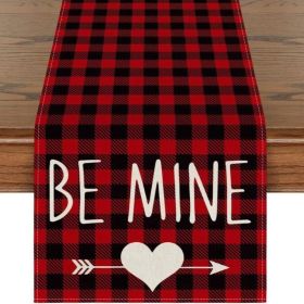 Dining Table Decor Valentine's Day Printed Tablecloth (Color: Style 20, size: 33x183 cm)