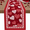 Table Decor Valentine's Day Table Runner Linen Printed Tablecloth