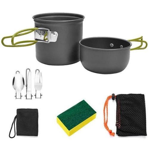 Outdoor Hiking Picnic Camping Cookware Set Picnic Stove Aluminum Pot Pans Kit Outdoor Hiking Picnic Camping Cookware Set Picnic Stove Aluminum Pot Pans Kit