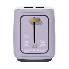 2 Slice Toaster with Touch-Activated Display, Black Sesame by Drew Barrymore (Color: Lavender)