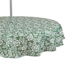 Outdoor Patio Table Decor Tablecloth with Zipper 60 Inch Round (Type: Style D, Color: As pic show)