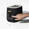 2-Slice Toaster with Touch-Activated Display, White Icing by Drew Barrymore