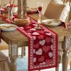 Table Decor Valentine's Day Table Runner Linen Printed Tablecloth