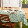 Outdoor Patio Table Decor Tablecloth with Zipper 60 Inch Round