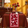 Table Decor Valentine's Day Table Runner Linen Printed Tablecloth